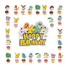 bandai 生日蛋糕裝飾套組，生日快樂插牌裝飾，動漫迷節日派對杯子蛋糕與蛋糕佈置裝飾角色插卡 - 彩色 - 查看 12