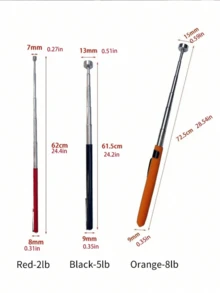 1 buah Alat Pengambil Teleskopik Magnetik Logam, Batang Pengambil Magnetik Non-Listrik, Cocok untuk Bidang Otomotif dan Konstruksi, Terbuat dari Bahan Besi, Sangat Cocok untuk Area yang Sulit Dijangkau, Dilengkapi dengan Set Alat - beraneka warna - View 2