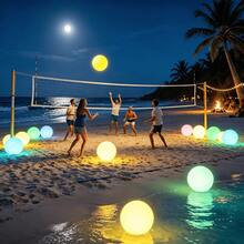 1pc LED Glowing Pool Balloon, 16 Color Remote Control Inflatable Beach Ball, Glowing Water Ball, Summer Pool Party Outdoor Entertainment Decoration, Creative Night Light, Inflatable Decoration Suitable For Beach, Lawn, Yard - Water Balloon - View 4