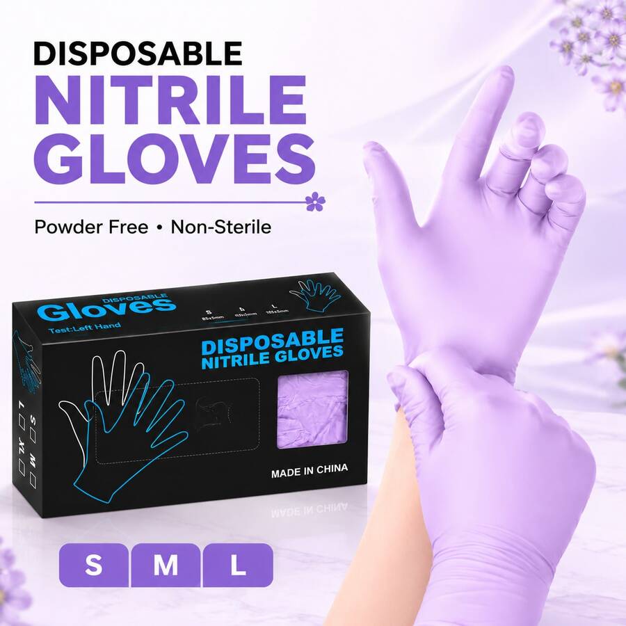Disposable Nitrile Gloves - Lightweight, Suitable For Home Cleaning, Pet Care, Multi-Purpose Cleaning Gloves, Fashionable Cleaning Gloves, All-Season Use, Ambidextrous, Multiple Colors To Choose From