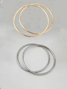 圓形金屬包袋背帶手把，適用於DIY錢包製作、DIY錢包製作配件、高品質手提包裝固定件、行李箱手把、禮品盒手把配件、精緻包袋背帶手把，用於製作行李箱和包裝固定件，返校禮物、教師節禮物 - 彩色 - 查看 12
