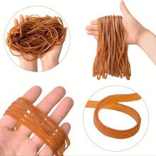40 Piezas/Bandas de Goma Natural Resistentes - Fuertes y Elásticas, Perfectas para Oficina, Escuela, Hogar - Ideales para Cubos de Basura, Carpetas (8 Pulgadas x 0.16 Pulgadas) - A - Ver 5