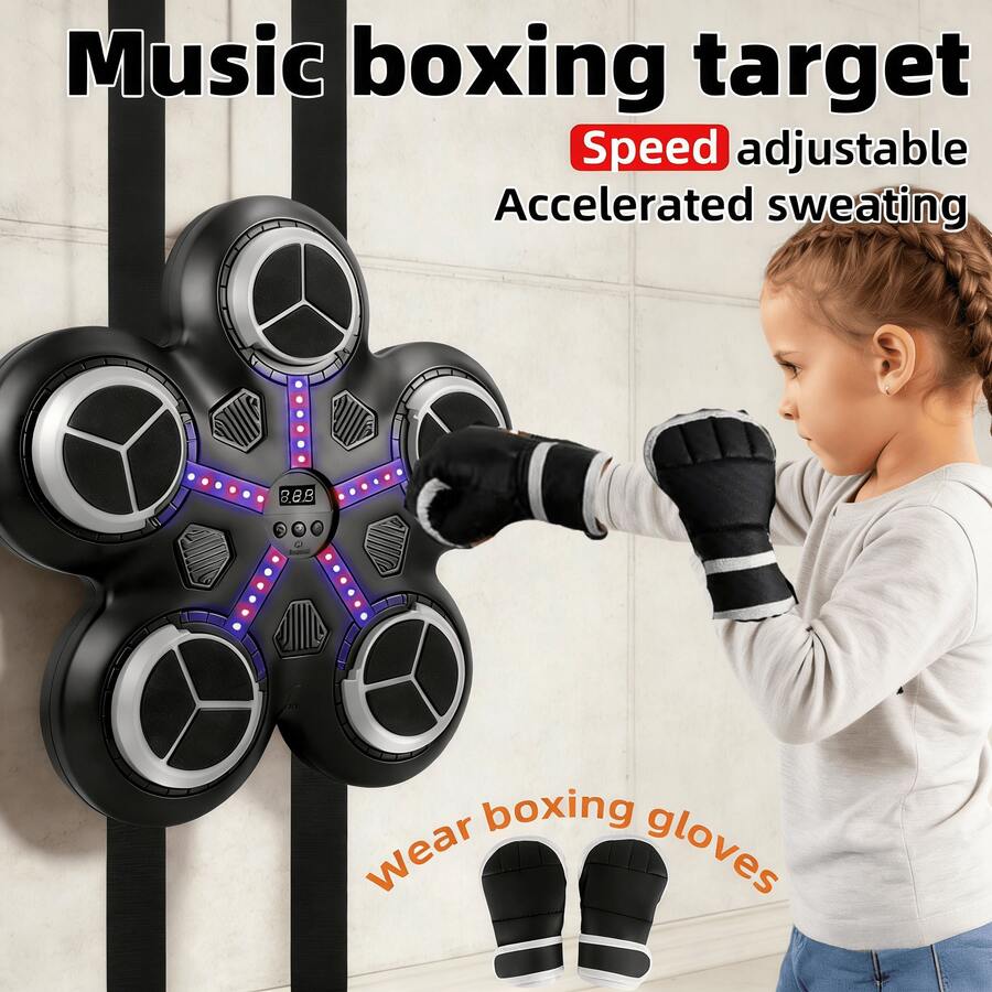 New Kids Boxing Machine With Gloves, Suitable For 3-14 Years Old, LED Wall Design, Perfect Gift For Birthday, Christmas, Halloween, Easter