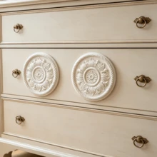 2pcs Solid Wood Carving Circular Decals, Home Decorations, Woodworking Supplies, Suitable For Cabinets, Doors And Windows, Furniture, Background Walls, Porches, Offices And Other Decorations, Holiday Decorations, DIY Decorations. - Multicolor - View 5