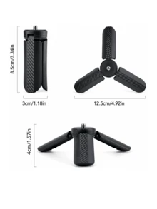 Mini Foldable Tripod With 1/4'' Screw, Mini Portable Desktop Tripod, Outdoor Shooting Handheld Camera Mount With Dual Claw Action Camera Adapter, Compact And Portable, Suitable For Pocket 40/Pocket 3, Osmo Action 5 Pro/4 And Other Cameras, Phone Holder, Webcam And LED Light, Perfect For Vlogging And Travel, Essential Gift For Photography Enthusiasts - View 3