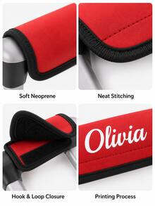 Custom Name Luggage Handle Wrap,Personalized Suitcase Handle Wraps With Heat TransferText,Personalized Luggage Handle Wraps For Suitcas,Versatile - Multicolor - View 7