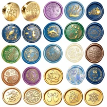 1pc Snowflake/Moon/Fox/Dragon/Happy Birthday/Crane/Leopard Brass Wax Seal Stamp Head (Handle Not Included) Suitable For Wedding Party Invitation Envelopes Cards Gift Packaging - Single Piece - View 10