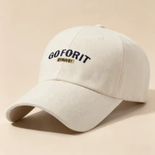 1 Stück Gothic-Stil lässige Herren-Baseballkappe, Buchstabenstickerei, Unisex-Mode, Sonnenschutz, geeignet für Outdoor-Aktivitäten - mehrfarbig - Übersicht 6