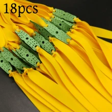 6/10/12/15/20pcs Hunting Shooting Slingshot Flat Rubber Bands 0.75mm Professional Latex Flat Elastic Material Leather Pocket Random Color - Yellow - View 12