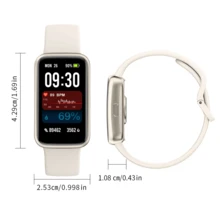 PANDA IDB05 Full Touch Smart Watch, Supports Multi-Language, Bluetooth Calls, SMS Notifications, Pedometer, Music Control, Remote Camera, Alarm, Flashlight And More Multi-Function Smart Watch, 3ATM Waterproof For Swimming, Supports 100 Sports Types, Compatible With Android/IOS Phones - Khaki - View 3
