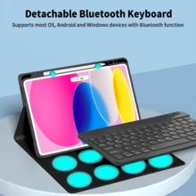 360° Rotatable Keyboard Protective Case, Compatible With Samsung Galaxy Tab/11th Gen, Detachable Wireless Bluetooth Keyboard And Pen Slot, Supports Vertical/Horizontal Use - View 4