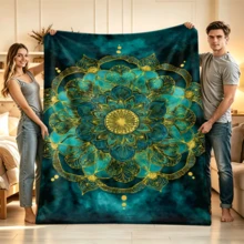 1PC Flannel Blanket, Summer Blanket, Bed Blanket , Blankets For Camping, Blanket For Beach, Throw Blanket, Multi-Use Blanket Soft , Cooling Blanket - Blanket - View 2