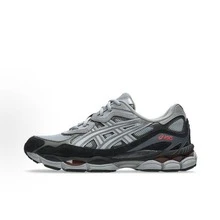 ASICS Gel-NYC Sneakers - Authentic Unisex Retro Lifestyle Running Shoes | Viral 2026 Sportstyle Urban Trainers | Premium Gel Technology Cushioning | Durable Suede & Mesh Performance Footwear | Classic Comfort Daily Sneakers - Grey Black Red - 查看 1
