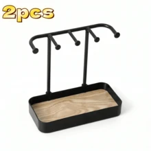 Kotak Penyimpanan Perhiasan Dapat Menyimpan Banyak Perhiasan, Terbuat dari Bahan Plastik Poles yang Tahan Lama, Desain Kait Multifungsi, Cocok untuk Kalung, Anting, Cincin, dan Gelang - Kotak penyimpanan perhiasan - View 15
