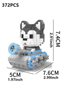 Cartoon niedliche Haustiere Hund Husky 372 Stücke/Golden Retriever 358 Stücke/Bulldogge 368 Stücke/Haustier Katze orangefarbene Katze 356 Stücke/Ragdoll Katze 370 Stücke/Kuh Katze 356 Stücke kreative DIY Bauklötze Modell Schreibtisch Dekoration Geburtstagsgeschenk Weihnachtsgeschenk - Verschiedenfarbig - Übersicht 14