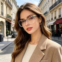 1pc Fashionable Large Frame Women's Reading Glasses, Colorful Pattern Patchwork Color Reading Glasses, High-Quality PC Comfortable Frame, Suitable For Daily Reading And Work In Multiple Scenarios - Purple and Green Flower - View 4