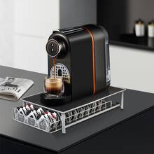Porta capsule di caffè a strato singolo – scatola per capsule di caffè – contenitore per cassetti del caffè – base in ferro per macchina da caffè – contiene 60 capsule – superficie in gomma antiscivolo – 28 x 42 x 9,5 cm - Argento - Visualizzare 7