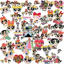 Warner Bros 50pcs Official The Powerpuff Girls Stickers, Cute & Fun Kids Stickers, Waterproof Material, Suitable For Indoor Decor, Laptop, Water Bottle, Notebook, Bumper, Skateboard, Phone Case And Back To School Gift - Multicolor - View 7