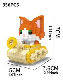 Cartoon niedliche Haustiere Hund Husky 372 Stücke/Golden Retriever 358 Stücke/Bulldogge 368 Stücke/Haustier Katze orangefarbene Katze 356 Stücke/Ragdoll Katze 370 Stücke/Kuh Katze 356 Stücke kreative DIY Bauklötze Modell Schreibtisch Dekoration Geburtstagsgeschenk Weihnachtsgeschenk - Verschiedenfarbig - Übersicht 17