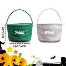 Personalized Halloween Gift Basket, Storage Basket, Trick Or Treat Gift Basket, Handheld Basket, Halloween Gift Basket - Multicolor - View 9