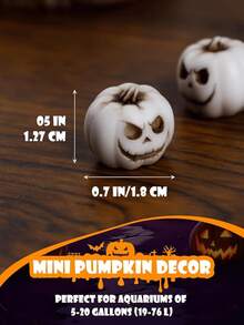 20/10/3pcs Halloween Mini Pumpkin Decorations, White Pumpkin Figurines, Horror Party Favors, Suitable For Home, Fish Tank, Micro Landscape, Flower Pot, Desktop, Halloween Decor Items - Multicolor - View 9
