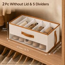 1/2pcs Foldable Elegant White Handbag Organizer, Multi-Compartment Design, Suitable For Handbags, Shoes And Accessories, Space-Saving Closet/Wardrobe Storage, Durable Divider Luxury Item Storage Box,Bedroom Room Decor,Back To School - Multicolor - View 10