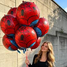 8pcs 18-Inch Spider Web Print Balloons Birthday Party Holiday Decoration Balloons Theme Party Decor (Ribbon Not Included) - View 2
