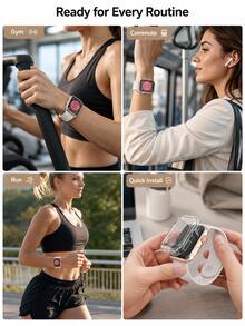 Transparent Unisex TPU Full Coverage High Definition Ultra-Thin Watch Protective Case, Anti-Fall Fashion Casual Screen Protector, Compatible With Apple Watch 38/40/41/42/44/45/46/49mm, Compatible With Apple Watch Series Ultra/SE/11/10/9/8/7/6/5/4/3/2/1, Smart - Multicolor - View 6