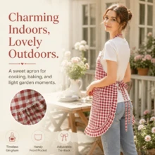 Kitchen Apron Chef Apron Suitable For Women With Pockets And Adjustable Neck Strap And Long Ties - Multicolor - View 7