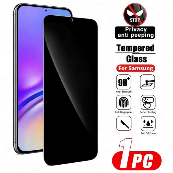 CASECOPS 1-Pack Anti-Peeping Privacy Tempered Glass Screen Protector, Smooth Touch, Anti-Fingerprint, Anti-Scratch, No Water Stains, Compatible With Samsung Galaxy S20 FE, S21, S21+, S22, S22+, S23, S23+, S23 FE, S24, S24+, S24 Ultra, S24 FE, S25, S25+, S25 Ultra, S25 FE, S26 Ultra Models.
