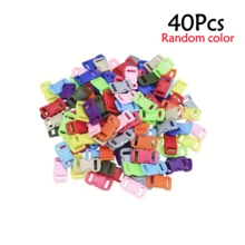 10/20/40/60Pcs Curved Side-Release Buckle 1cm/0.39in - Durable Plastic Adjustable Buckle, Suitable For Paracord Bracelets, Pet Collars, Sewing And Craft Accessories, Sturdy Construction - Multicolor - View 15