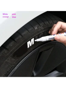 5支裝防水汽車輪胎油漆標記筆－永久性標記筆，適用於汽車輪胎書寫、塗鴉與維修！適用於汽車維修店、汽車保養零件及摩托車輪胎維修筆 - A - 查看 4