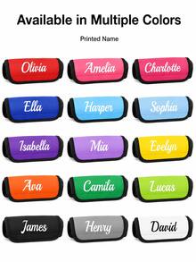 Custom Name Luggage Handle Wrap,Personalized Suitcase Handle Wraps With Heat TransferText,Personalized Luggage Handle Wraps For Suitcas,Versatile - Multicolor - View 8