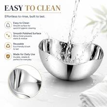2/4/6pcs Stainless Steel Wavy Sauce Bowls, Mini Dipping Dishes, Suitable For Sauce, Nuts, Snacks, Seasoning, Kitchen And Picnic Use - Silver - View 9