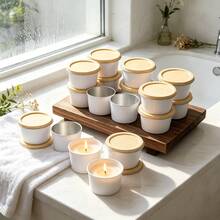 HIZTGHC 10pcs With Lids Candle Iron Cans, Smooth White Iron Candle Containers, Suitable For DIY Candle Gifts, Ideal Containers For Making Customized Souvenirs For Weddings, Bridal Showers And Birthday Parties - Cupcake Liner - View 9