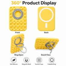 1pc Magsafe 2-In-1 Silicone Magnetic Phone Stand, Hands-Free Bracket For Live Streaming - Multicolor - View 3