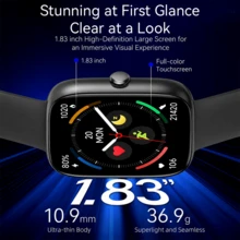 PANDA IDW29 New Unisex Smartwatch, 1.83-Inch Touch Screen, Bluetooth APP Control, Multiple Sports Modes, Fitness Tracking, Customizable Watch Face, Bluetooth Calling, Message Notifications, Daily Activity Monitoring, Suitable For Gifts, Sports, School And More - Black - View 5