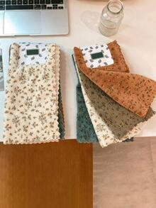 1/2/4/6/8pcs Floral Pattern Cleaning Cloths, Quick-Drying Thickened & Widened Kitchen Towels, Soft & Breathable, Suitable For Bath Towels, Car Polishing Pads And Glassware Cleaning, Square Towels - Multicolor - View 6
