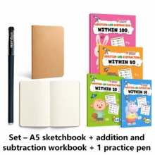 Children's Math Practice Workbook, 64 Pages (Addition And Subtraction Within 10/20/50/100), Suitable For Home Education And Kindergarten Activities, Includes Reading And Math Exercises, Home Learning Resource, Suitable For Classroom Learning, Back To School/School Season/Christmas/Halloween Gifts, Office Essential Practice Workbook, Children's Number Cognition Education Book, Children's Fun Educational Stationery, Children's Educational Stationery, Learning Supplies For Boys And Girls. - Multicolor - View 11