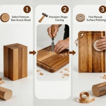 New Right-Angle Cutting Board With Rope, Kitchen Chopping Board, Wooden Cutting Board, Butcher Block, Heavy-Duty Chef Board With Tray, All-Wood Material, Easy-To-Clean Surface, Suitable For Meat, Cheese, Bread, Vegetables And Fruits - Charcuterie And Cheese Platter Board, Perfect For Food Slicing And Presentation, Portable Camping Cutting Board, Essential Kitchen Accessory - Brown - View 10