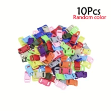 10/20/30/50Pcs Curved Side-Release Buckle 1cm/0.39in - Durable Plastic Adjustable Buckle, Suitable For Paracord Bracelets, Pet Collars, Sewing & Craft Accessories, Sturdy Structure - Multicolor - View 18