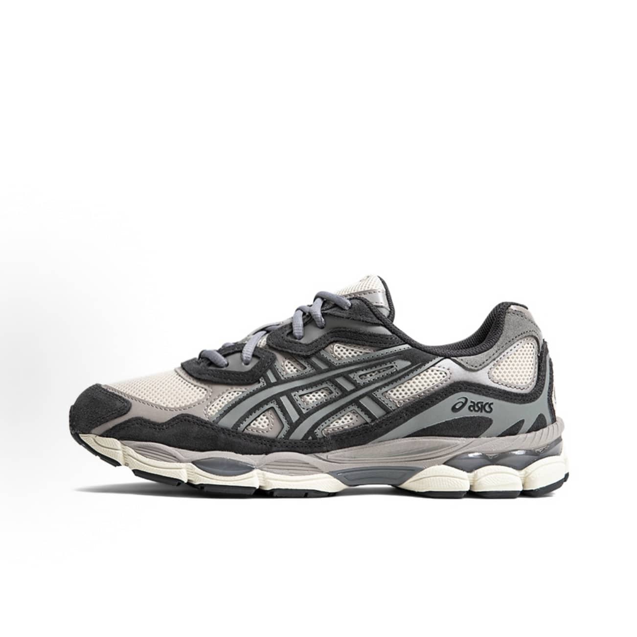 ASICS Gel-NYC Sneakers - Authentic Unisex Retro Lifestyle Running Shoes | Viral 2026 Sportstyle Urban Trainers | Premium Gel Technology Cushioning | Durable Suede & Mesh Performance Footwear | Classic Comfort Daily Sneakers - Oat Gray - 查看 1
