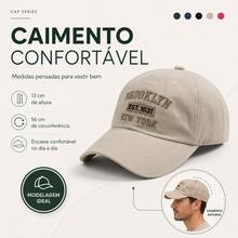 Ny New York Retro Baseball Cap Curved Brim Men's And Women's Adjustment Fit Letter Casual Cotton Embroidered None Summer - 黑白 - 查看 3