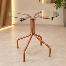Pé de Mesa Quadrado 75cm para Tampo de Madeira, Mármore, Granito ou Vidro Klicmix - Cobre - Visão 2