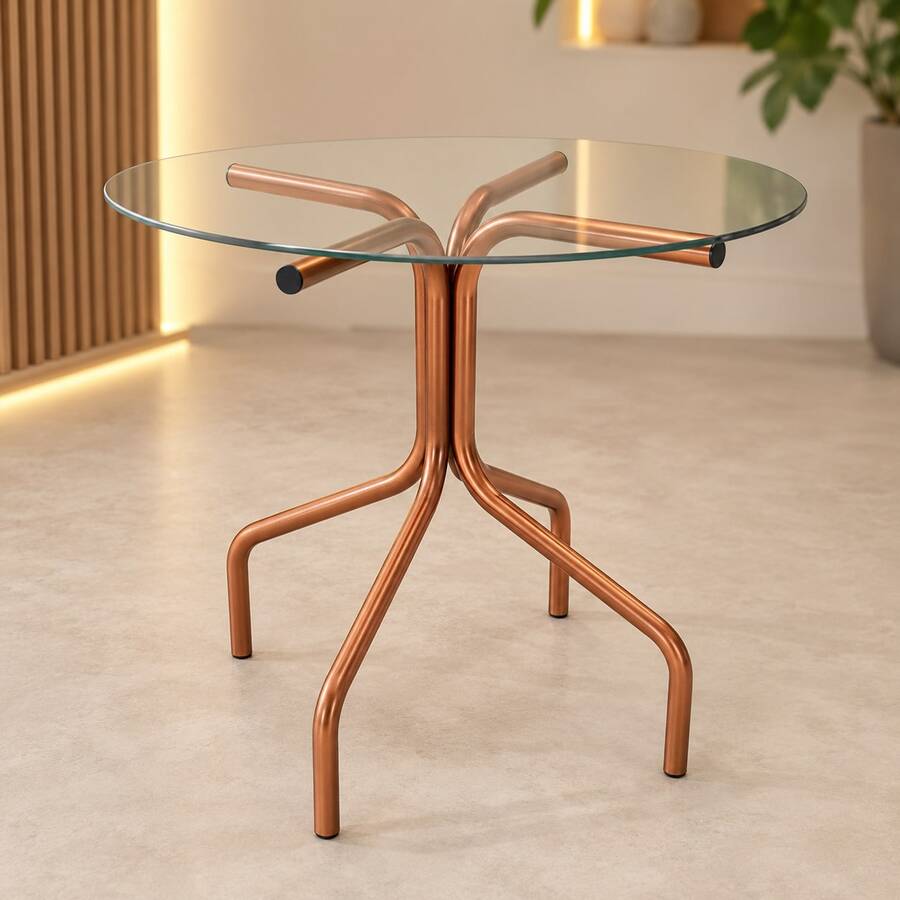 Pé de Mesa Quadrado 75cm para Tampo de Madeira, Mármore, Granito ou Vidro Klicmix