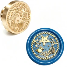 1pc Snowflake/Moon/Fox/Dragon/Happy Birthday/Crane/Leopard Brass Wax Seal Stamp Head (Handle Not Included) Suitable For Wedding Party Invitation Envelopes Cards Gift Packaging - Single Piece - View 31
