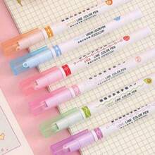 Pattern Curve Marker Pen, Cute Floral Outline Pen, Bullet Journal Border, Highlight, Decoration, Drawing Pen Set - Multiple Styles - View 5