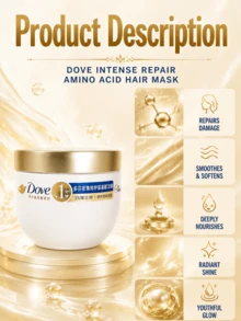 Dove Intensive Repair Hair Mask, 50g Sample, 3pcs, Repairs Damaged Hair, Reduces Frizz And Split Ends, Long-Lasting Smoothness, Suitable For (Dry/Frizzy/Colored) Hair - 護髮膜-50g-set - 查看 6