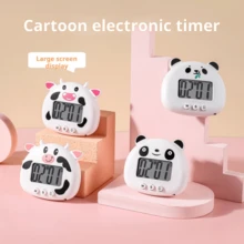 SOKANY Multifunctional Cartoon Timer, Forward And Reverse Countdown Function, Battery Powered (1 X AAA Battery), Large LCD Screen, Clock/Alarm Display Function, With Stand, Suitable For Learning And Work And Other Multiple Scenarios - Red Panda - View 2