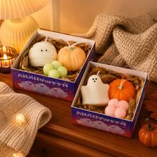 Halloween Candle Gift Set, Ghost, Pumpkin, Mummy, Flower Shaped Decorative Candles, Suitable For Home Decor, Party Table Decoration, Holiday Gift Packaging - Multicolor - View 8